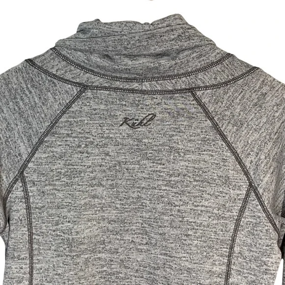 Kuhl Lea Grey Cowl Neck Pullover Long Sleeve Thumb Hole Top Womens Small - Picture 4 of 10